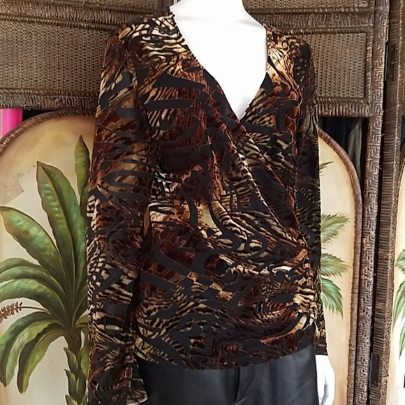 Susan Lawrence Tops - Susan Lawrence netting/Velvet top